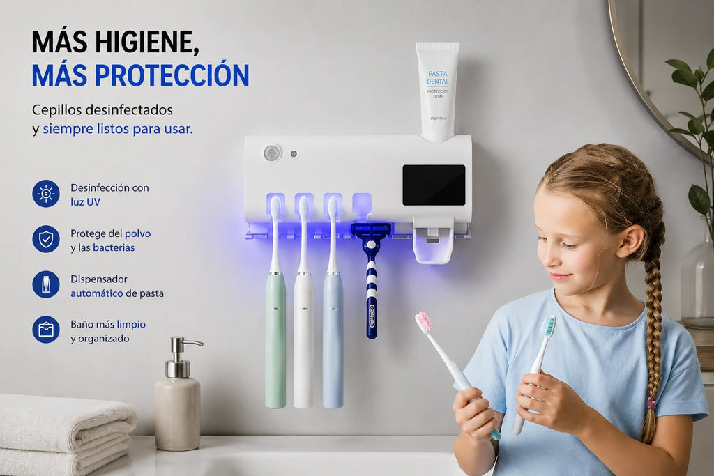 Esterilizador PureBrush™ - Higiene Dental Familiar