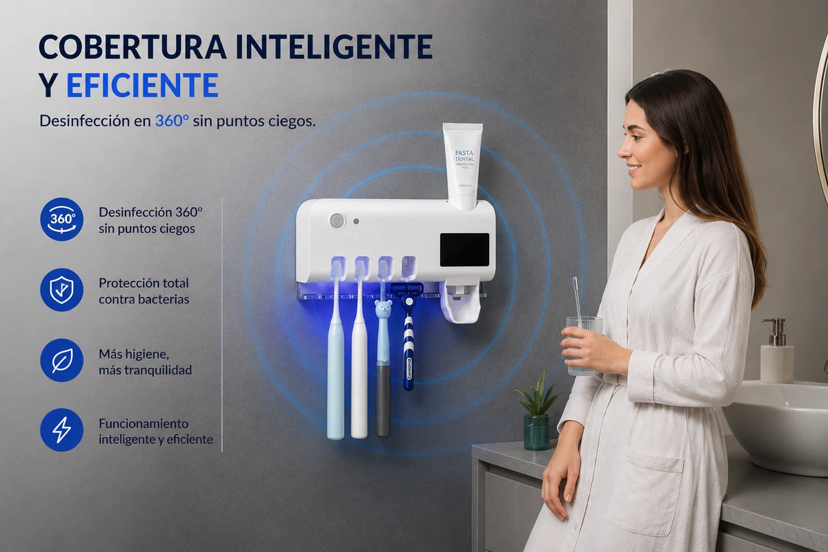 Esterilizador PureBrush™ - Higiene Dental Familiar