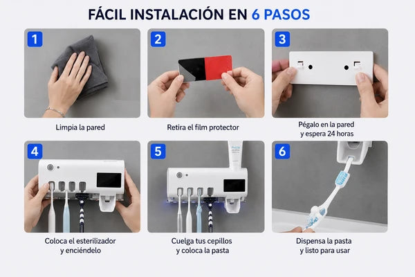 Esterilizador PureBrush™ - Higiene Dental Familiar