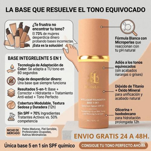La base que se adapta automáticamente a tu piel y te deja un acabado natural en segundos-sin elegir tono.