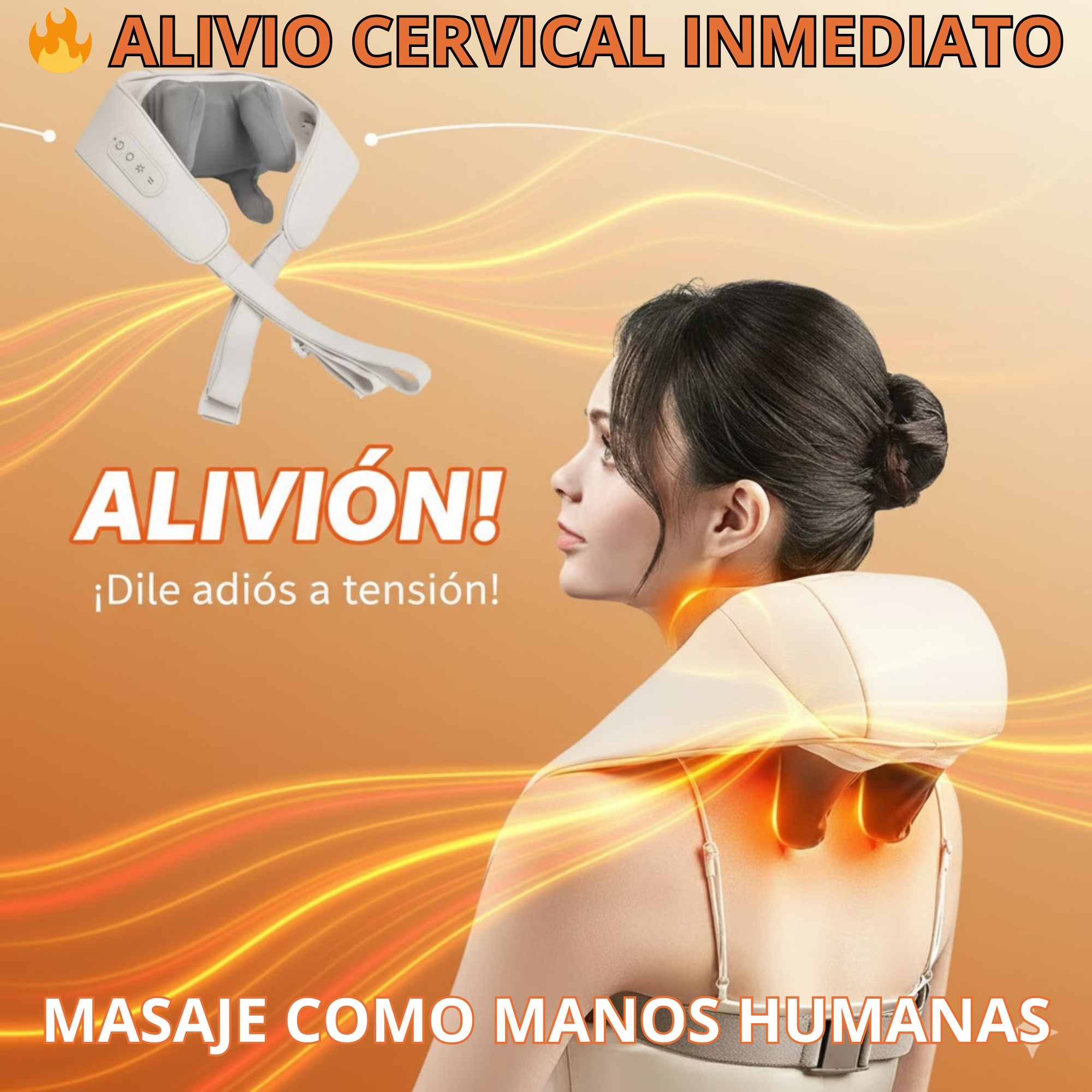 🔥 ALIVIÓN™ – MASAJE REAL CON CALOR PARA EL DOLOR DE CUELLO Y CERVICAL