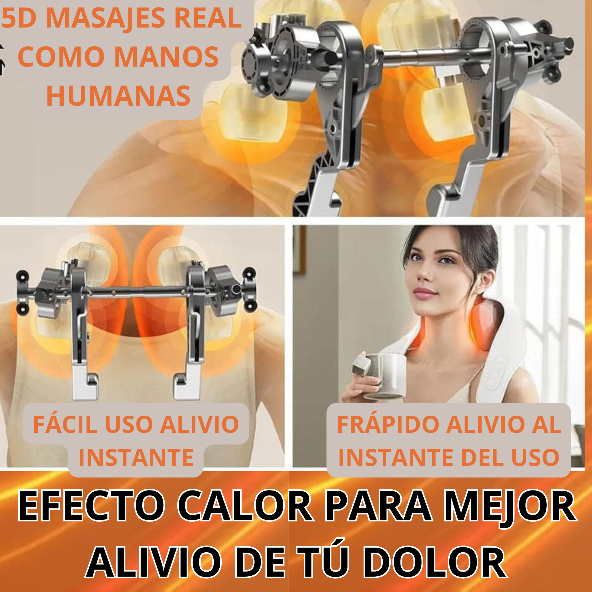🔥 ALIVIÓN™ – MASAJE REAL CON CALOR PARA EL DOLOR DE CUELLO Y CERVICAL