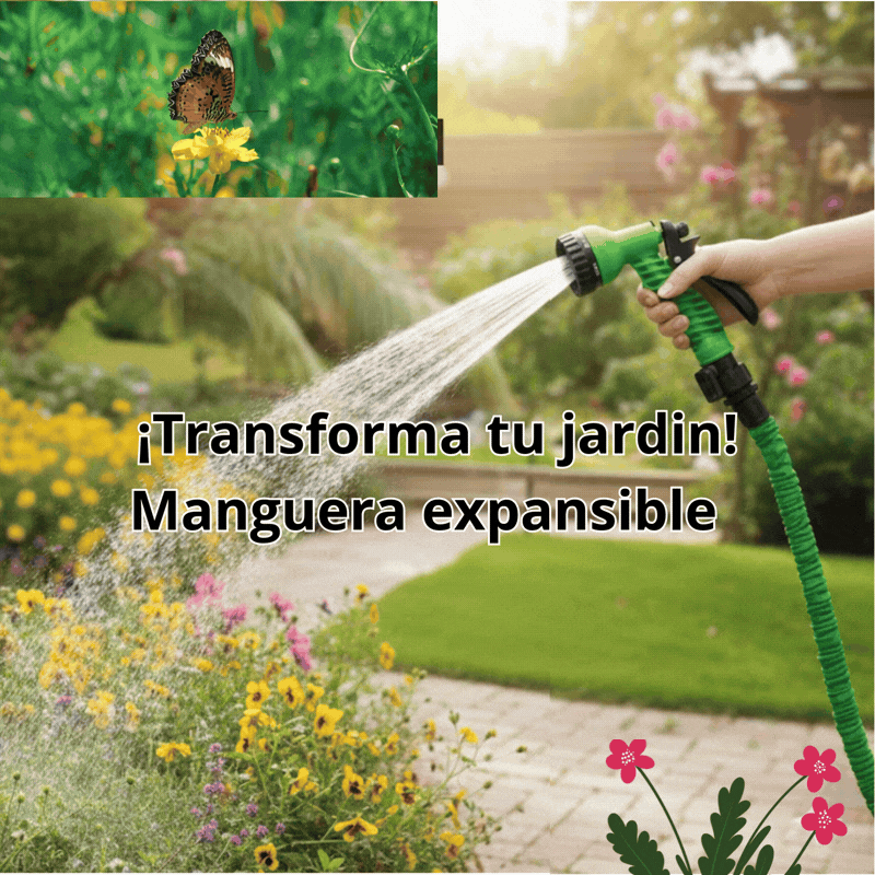 Manguera Enrollable Autoático - Jardín Siempre Ordenado en Segundos.