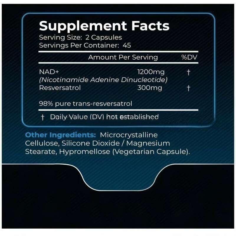 REeveratrol NAD+ Liposomal- Vitalidad y energía Celular en 90 Días. Pack 1+1 GRATIS POR 39,90E